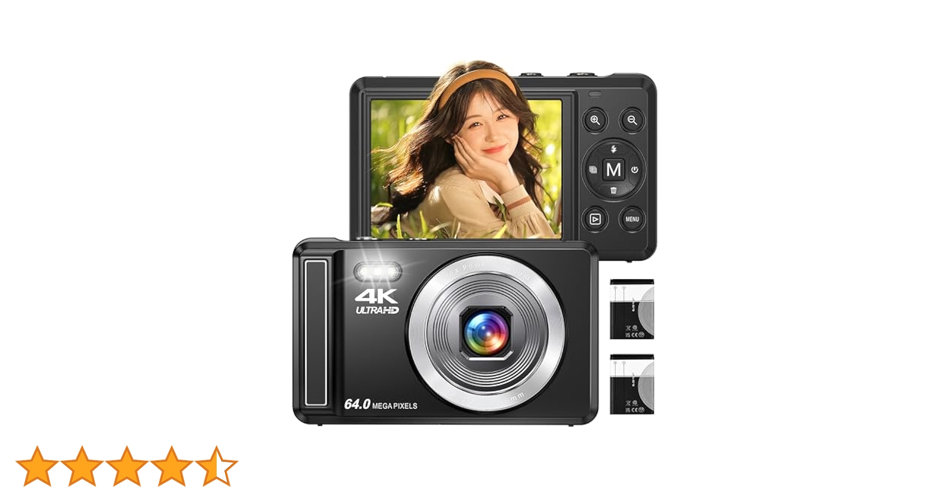 Amazon | デジカメ 4K 6400万画素 デジタルカメラ AFオート